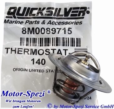 Quicksilver Thermostat für Mercruiser V6 und V8, original 8M0089715 ersetzt 8072521