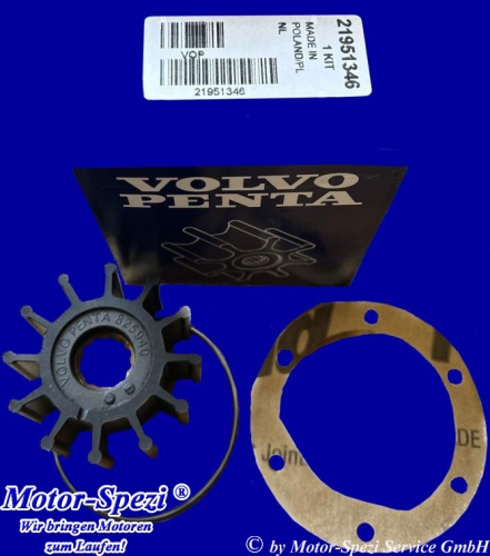 Volvo Penta Impeller passt für D2-55 und D2-75, original 21951346 ersetzt 3862281, 3856039, 875811