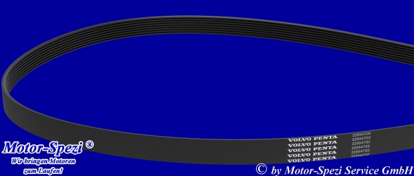 Volvo Penta Mehrspurriemen für D8 Motoren, original 22954700